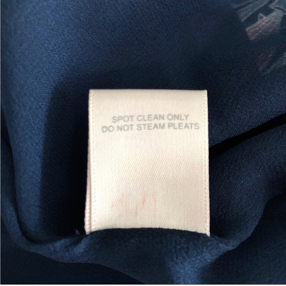 Jason Wu Pleated Silk Skirt Blue Floral Print Size 2 - Picture 10 of 11